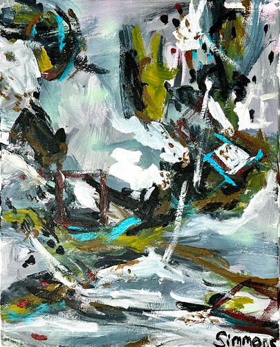 Crossroads Abstract painting