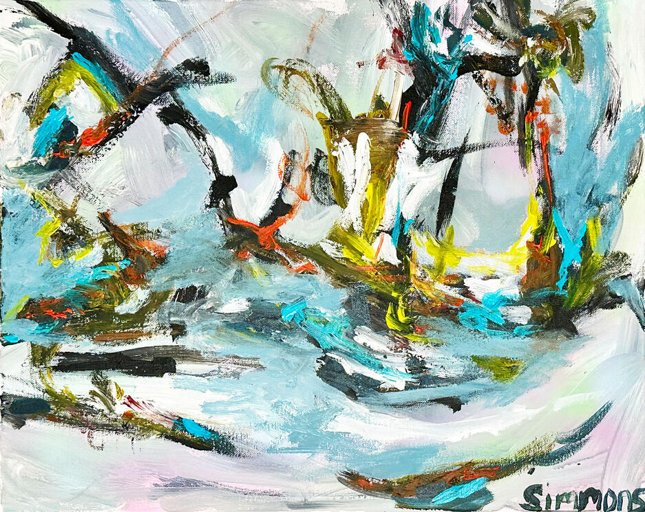 "Skydancer" Abstract painting