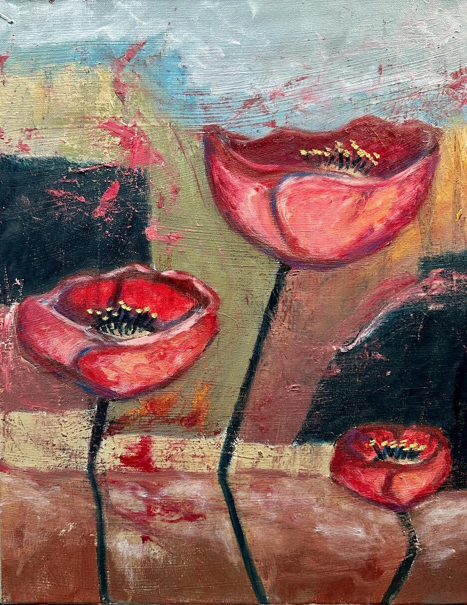 "Poppies" painting of poppies